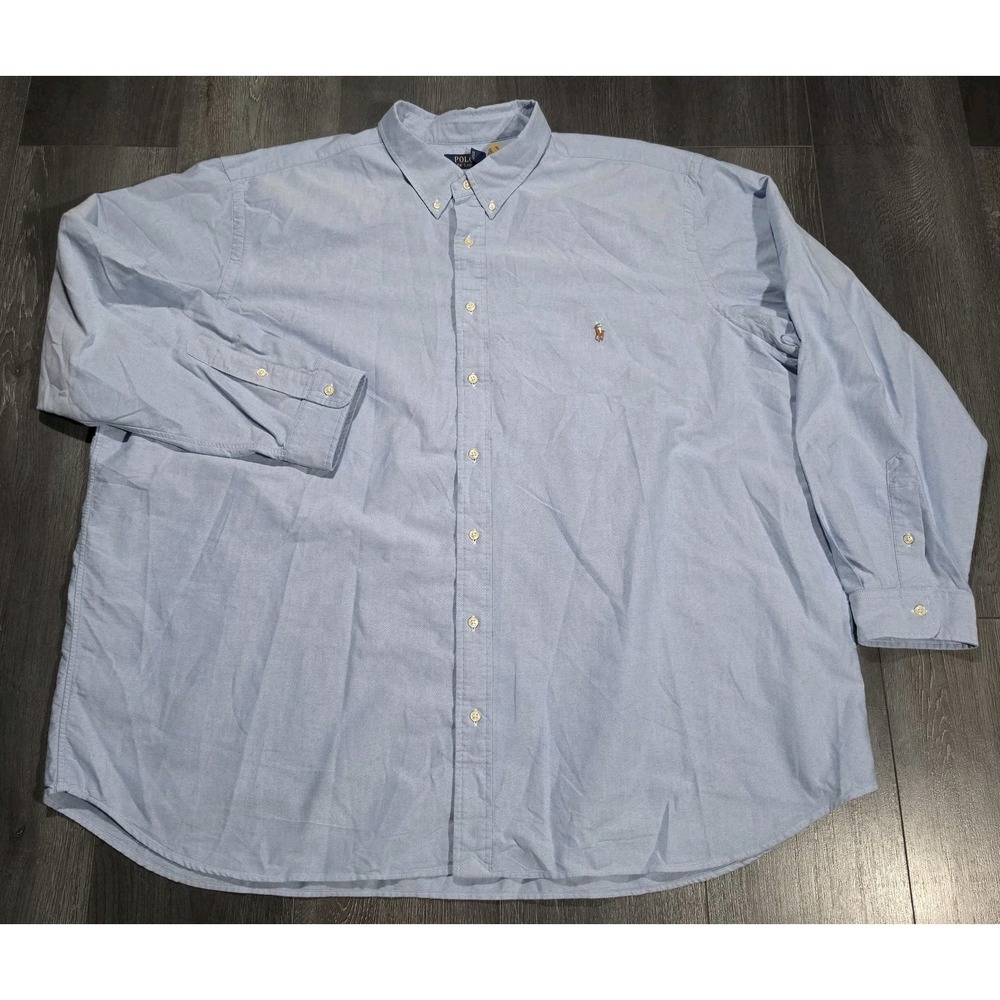 Polo Ralph Lauren Iconic Oxford Shirt Men 4XB Blue Preppy Pony City Office